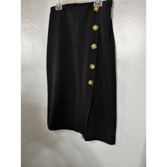 Mango Button Black Skirt Size XS - Picture 2 of 7